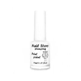 NAIL STORY Лак для стемпінгу Білий, 11 мл, image 