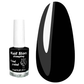 NAIL STORY Лак для стемпінгу Чорний, 11 мл, image 