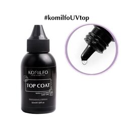 KOMILFO Топ для гель лаку Wipe з ЛШ з УФ, 50 мл (без пензлика), Об'єм: 50 мл, image 