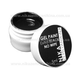 NIKA ZEMLYANIKINA Гель фарба без липкого шару чорна, 5 мл, image 