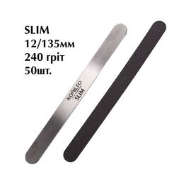 KOMILFO SLIM Змінні файли для манікюру 240 гріт, 12/135 мм, 50шт, image 