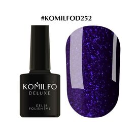 KOMILFO Deluxe Series №D252 (темно-синій мікроблиск), 8 мл, image 