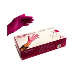 CEROS Рукавички нітрилові PINK (S) - 100 шт/уп (3.5 г), Розмір: S, Колір: PINK, image 