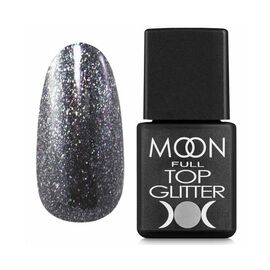 MOON FULL Top Glitter №03 Silver Глітерний топ, 8 мл, Відтінок: №03, Об'єм: 8 мл, image 