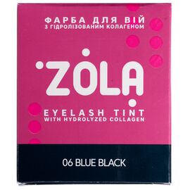 ZOLA Фарба для брів із колагеном 06 Blue black (саше), 5 мл, Об'єм: 5 мл, Колір: Blue black, image 