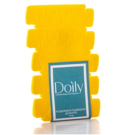 DOILY Розділювачі педикюрні делікатні з пінополіетилену (5 пар/пач) Колір:жовтий, Об'єм: 5 пар, Колір: Жовтий, image 