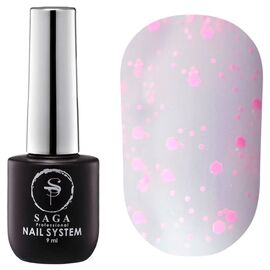 SAGA Mosaic Top №02 Матовий топ з неоновими каміфубіками, 8 мл, Відтінок: 002, Об'єм: 8 мл, image 