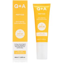 Q+A Peptide Anti-Ageing Daily Sunscreen Антивіковий сонцезахисний крем для обличчя, 50 мл, image 