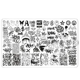 ART Stamping Пластина для стемпінгу Large 0007 (графіті), №: 007, image 