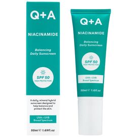 Q+A Niacinamide Balancing Daily Sunscreen Балансуючий сонцезахисний крем для обличчя, 50 мл, image 