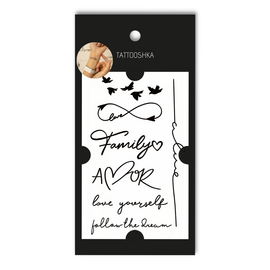 Tattooshka Тату для тіла "Amor із пташками" - L-74, image 