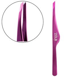 ZOLA Пінцет скошений професійний для брів PINK, Колір: PINK, image 