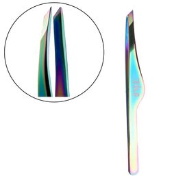 ZOLA Пінцет скошений професійний для брів RAINBOW, Колір: RAINBOW, image 