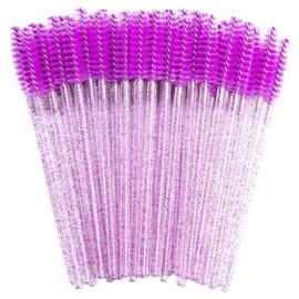 S.P. Щіточки для розчісування вій фіолетові (нейлон), 50 шт, Колір: Фіолетовий, image 