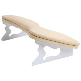 TOTAL BEAUTY Підлокітник для манікюру фігурний на металевих ніжках Beige, image 