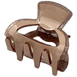 Краб для волосся малий прямокутний з глітером, 1 шт, image 