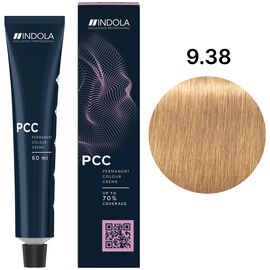 INDOLA Permanent Caring Color Перманентна крем-фарба 9.38 Дуже світлий блондин золотистий шоколад, 60 мл, Об'єм: 60 мл, Відтінок: 9.38, image 