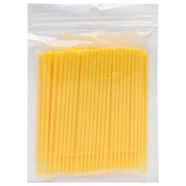 S.P. Мікробрашки для вій в пакеті жовті, 100 шт, Колір: Жовтий, image 