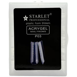 STARLET PROFESSIONAL Верхні форми для акрил гелю квадрат P03, 120 шт, image 