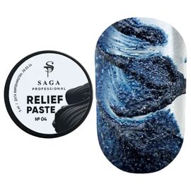 SAGA Relief Paste Рельєфна паста №04 синя, 5 мл, Колір: 04, image 