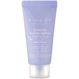 MARY&MAY Calendula Peptide Ageless Sleeping Mask Off Pack Нічна антивікова маска з пелюсток календули, 30 г, image 
