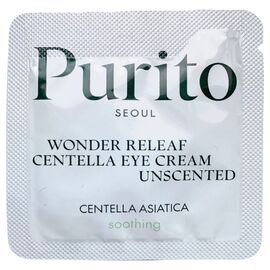 PURITO Seoul Wonder Releaf Centella Eye Cream Unscented Sample Крем для повік з центеллою та пептидами без ефірних олій, 1 мл, image 