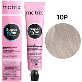 MATRIX Super Sync Pre-Bonded 10P Тонер на лужній основі без аміаку, екстрасвітлий блондин перламутровий, 90 мл, Об'єм: 90 мл, Відтінок: 10P, image 