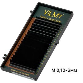 VILMY KLIPKY Вії чорні для нарощення 20 ліній M 0,10 - 6 мм, Довжина вій: 6 мм, image 