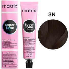 MATRIX Super Sync Pre-Bonded 3N Тонер на лужній основі без аміаку, темний шатен натуральний, 90 мл, Об'єм: 90 мл, Відтінок: 3N, image 