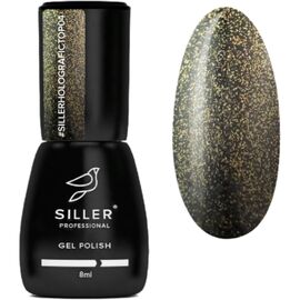 SILLER No Wipe Top Shine Holografic №4 Топ без ЛШ з голографічним блиском, 8 мл, Відтінок: №4, Об'єм: 8 мл, image 