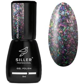 SILLER No Wipe Top Shine Holografic №6 Топ без ЛШ з голографічним блиском, 8 мл, Відтінок: №6, Об'єм: 8 мл, image 