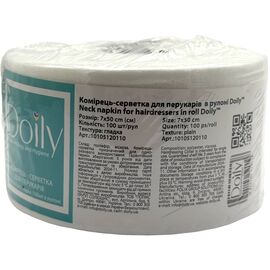 DOILY Комірець-серветка для перукарів у рулоні зі спанлейсу 7х50 см (100 шт/рул) Текстура: гладка, image 