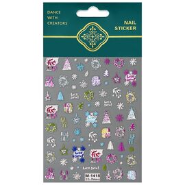 S. P. Новорічний слайдер-дизайн для нігтів 5D М-1415, №: 1415, image 