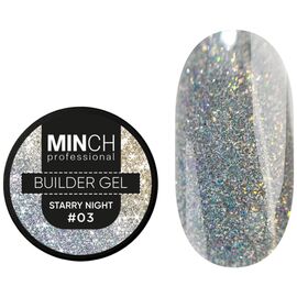 MINCH Builder Gel Гель для нарощування нігтів Starry Night №3, 12 мл, Об'єм: 12 мл, Колір: №3, image 