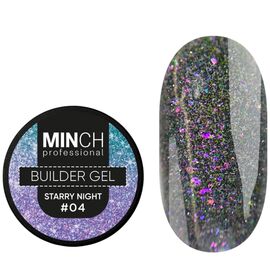MINCH Builder Gel Гель для нарощування нігтів Starry Night №4, 12 мл, Об'єм: 12 мл, Колір: №4, image 