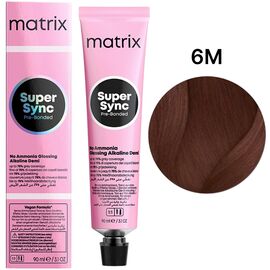 MATRIX Super Sync Pre-Bonded 6M Тонер на лужній основі без аміаку, темний блондин мокка, 90 мл, Об'єм: 90 мл, Відтінок: 6M, image 