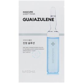 MISSHA Mascure Calming Solution Sheet Mask Guaiazulene Заспокійлива тканинна маска для обличчя, 28 мл, image 