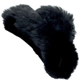 Краб для волосся великий пухнастий чорний №1, 1 шт, image 