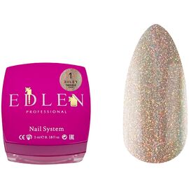 EDLEN Twinkle Paste №01 Паста для дизайну з ефектом втирки з ЛШ, 5 мл, Колір: 01, image 