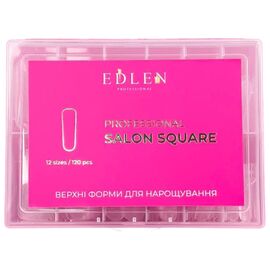 EDLEN Верхні форми для нарощування Salon Square, 120 шт, image 