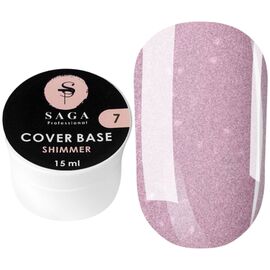 SAGA Shimmer Base База з блискітками №07, 15 мл, Відтінок: №07, Об'єм: 15 мл, image 