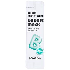FARM STAY Cica Facial Wash Bubble Mask Бульбашкова маска для вмивання з екстрактом центели, 5 мл, image 