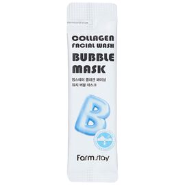 FARM STAY Facial Wash Bubble Mask Бульбашкова маска для вмивання з колагеном, 5 мл, image 