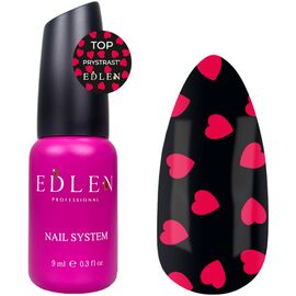 EDLEN Top Prystrast' No Wipe Топ з червоними сердечками без ЛШ, 9 мл, image 