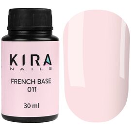 KIRA NAILS French Base 011 (ніжно бежевий), 30 мл, Відтінок: 011, Об'єм: 30 мл, image 