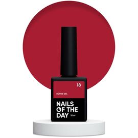 NAILSOFTHEDAY Bottle Gel 18 Класичний червоний надміцний гель, 10 мл, Об'єм: 10 мл, Колір: 018, image 