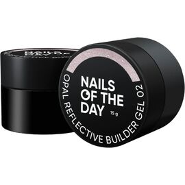 NAILSOFTHEDAY Opal Reflective Builder Gel 02 Рожево-молочний світловідбиваючий будівельний гель з опаловим блиском, 15 г, image 