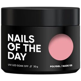 NAILSOFTHEDAY Polygel Nude 05 Полігель рожево-нюдовий дрібнозернистий, 30 г, Об'єм: 30 мл, Колір: 005, image 