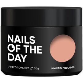 NAILSOFTHEDAY Polygel Nude 06 Полігель теплий нюдовий дрібнозернистий, 30 г, Об'єм: 30 мл, Колір: 006, image 