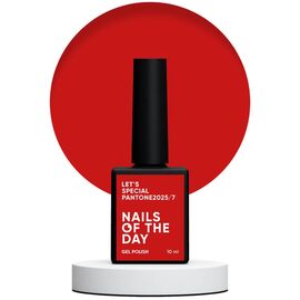 NAILSOFTHEDAY Let's Special Pantone2025/7 Гель-лак класичний червоний, 10 мл, Відтінок: 007, Об'єм: 10 мл, image 